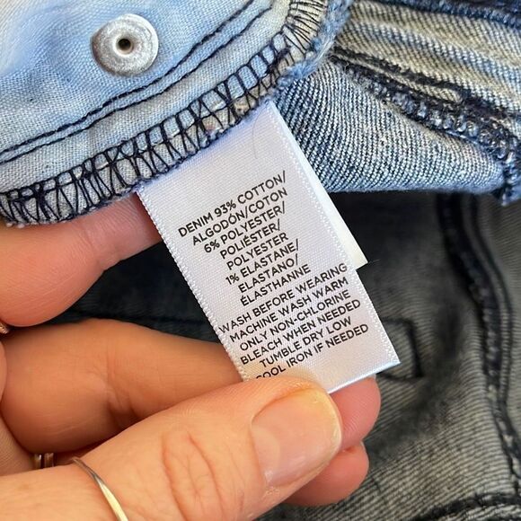 Ann Taylor Women’s Dark Wash Jean Shorts Side Tie size 30 - Picture 6 of 6